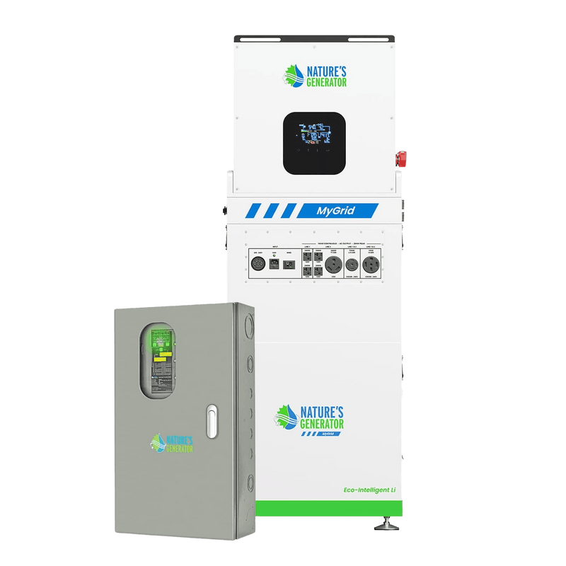 Nature's Generator MyGrid 10K home battery backup system with automatic transfer switch