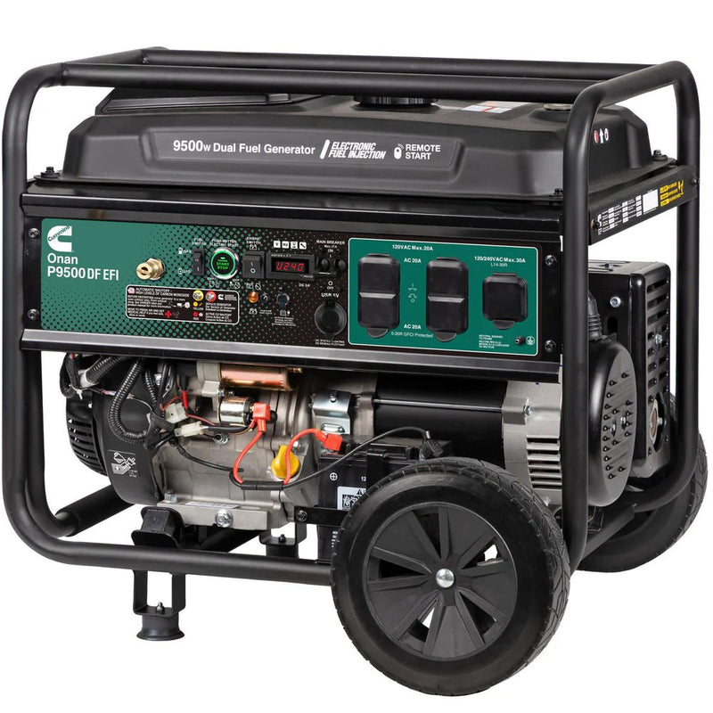 Cummins Onan P9500DF EFI – 9500W Dual - Fuel Portable Generator | Gas & Propane | Remote Start - AllProGenerators