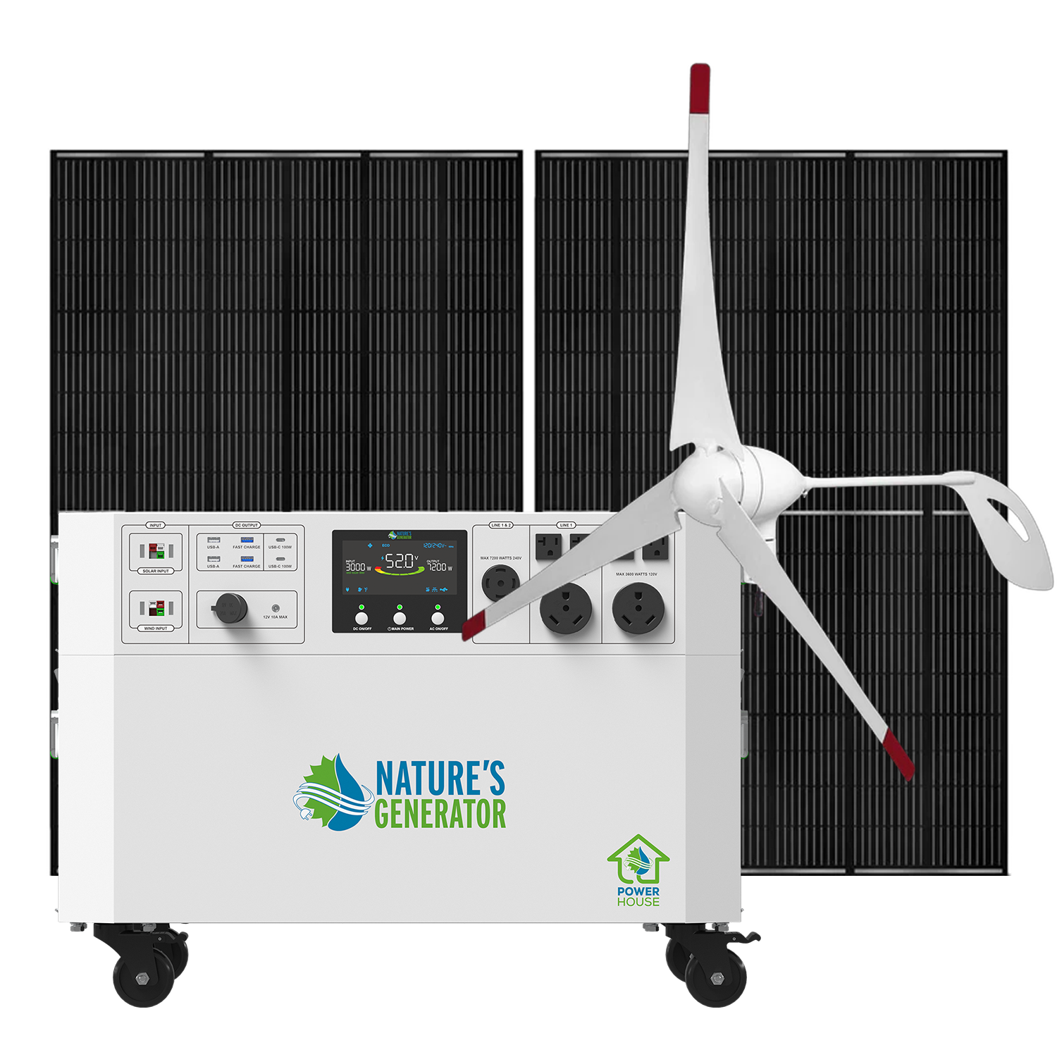 Nature’s Generator Powerhouse Gen 2 Solar and Wind Generator
