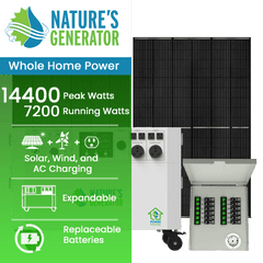 Nature's Generator Powerhouse Gen 2 Solar Generator and Transfer Switch - AllProGenerators