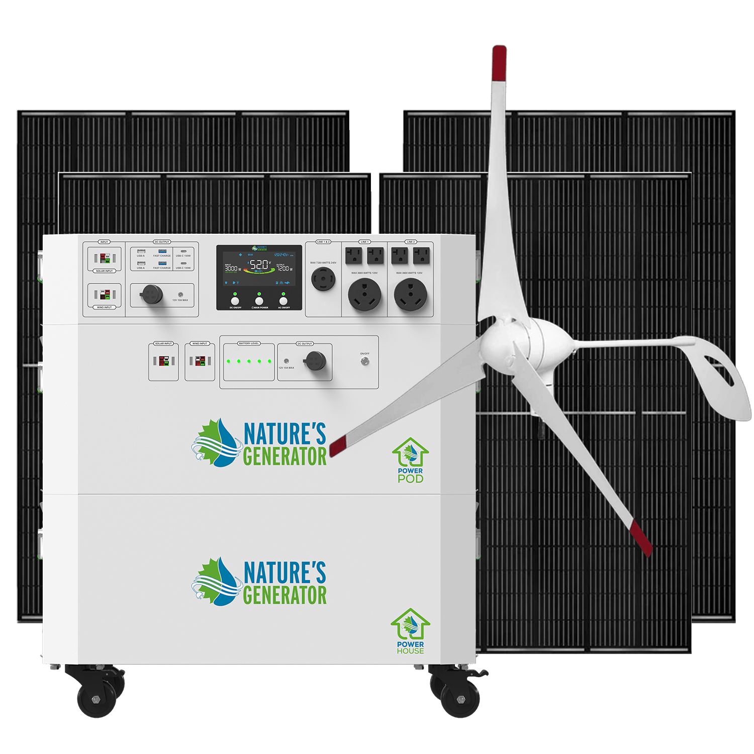 Nature’s Generator Powerhouse Gen 2 Solar and Wind Generator