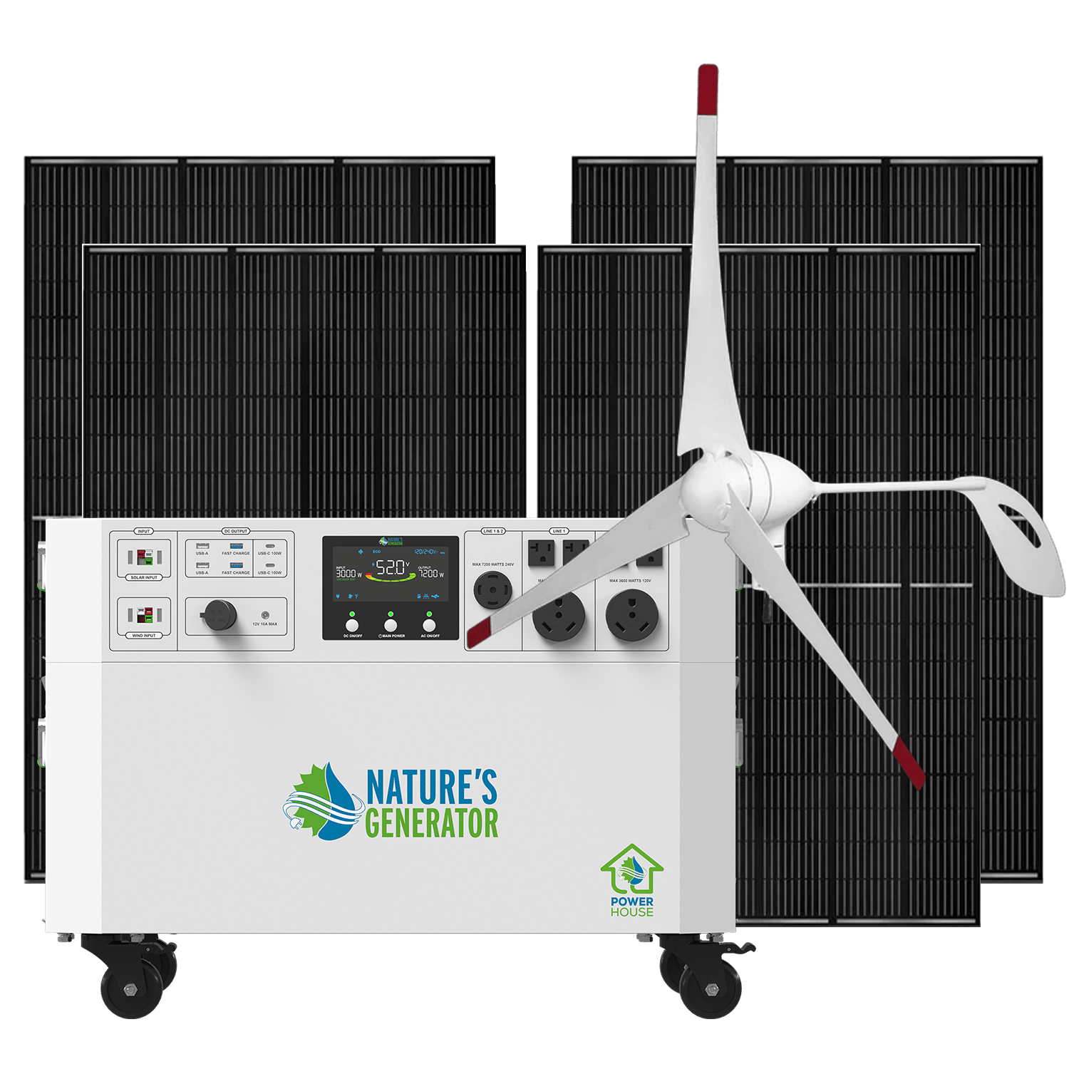 Nature’s Generator Powerhouse Gen 2 Solar and Wind Generator