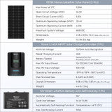 Renogy 400W 12 Volt Complete Solar Kit with 2 X 100Ah Deep-Cycle AGM OR Two 100Ah LiFePO4 Batteries