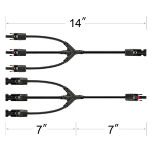Y Branch Parallel Adapters 3 to 1