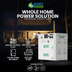 Nature's Generator Powerhouse Gen 2 Whole Home Generator | 7200W Portable Power Station