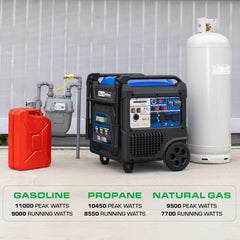 DuroMax XP11000iHT 11,000 Watt Tri Fuel Inverter Generator - AllProGenerators