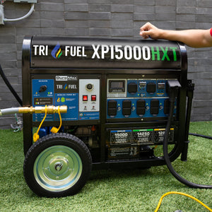 15,000 Watt Electric Start Tri-Fuel Portable Generator