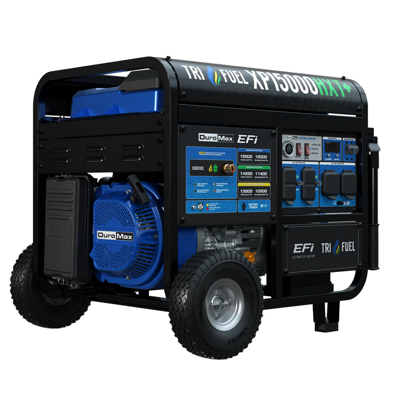 DuroMax XP15000HXT – 15,000 - Watt / 12,000 - Watt EFI Tri - Fuel Portable Generator - AllProGenerators