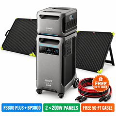 Anker SOLIX F3800 Plus + 200W Folding Solar Panel Bundles - AllProGenerators