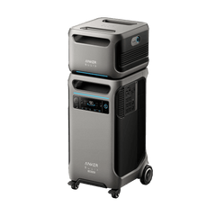 Anker SOLIX F3800 Plus stacked with BP3800 expansion battery