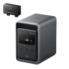 Anker SOLIX S2000 with car alternator charger for vehicle charging