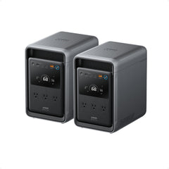 2 x Anker SOLIX S2000 with PS400 400W portable solar panel charging outdoors