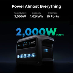 Anker SOLIX C1000 Gen2 2000W Portable Power Station – 1024Wh Fast - Charging Backup Power - AllProGenerators