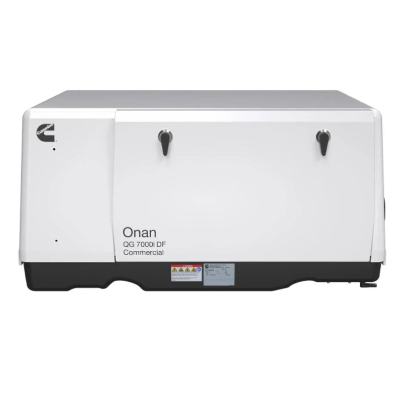 Cummins Onan QG 7000i DF (7HGLCB-8315) 7kW Commercial Mobile & RV Dual Fuel Inverter Generator Front View
