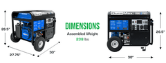 DuroMax XP13750HX generator dimensions