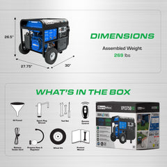 DuroMax XP13750HX rear connection and engine detail