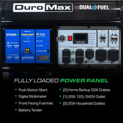 DuroMax XP15500HX 15,500-Watt Dual Fuel Generator - AllProGenerators