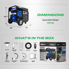 DuroMax XP15500HXT 15,500-Watt Tri Fuel Generator - AllProGenerators
