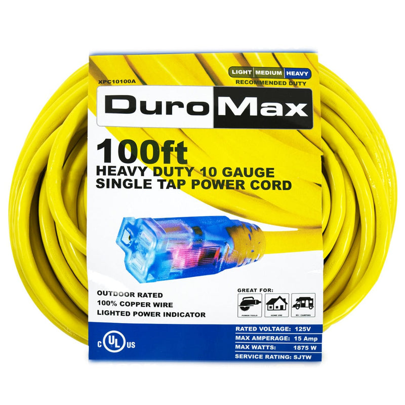 DuroMax XPC10100A 100-Foot 10-Gauge Single-Tap Extension Cord - AllProGenerators