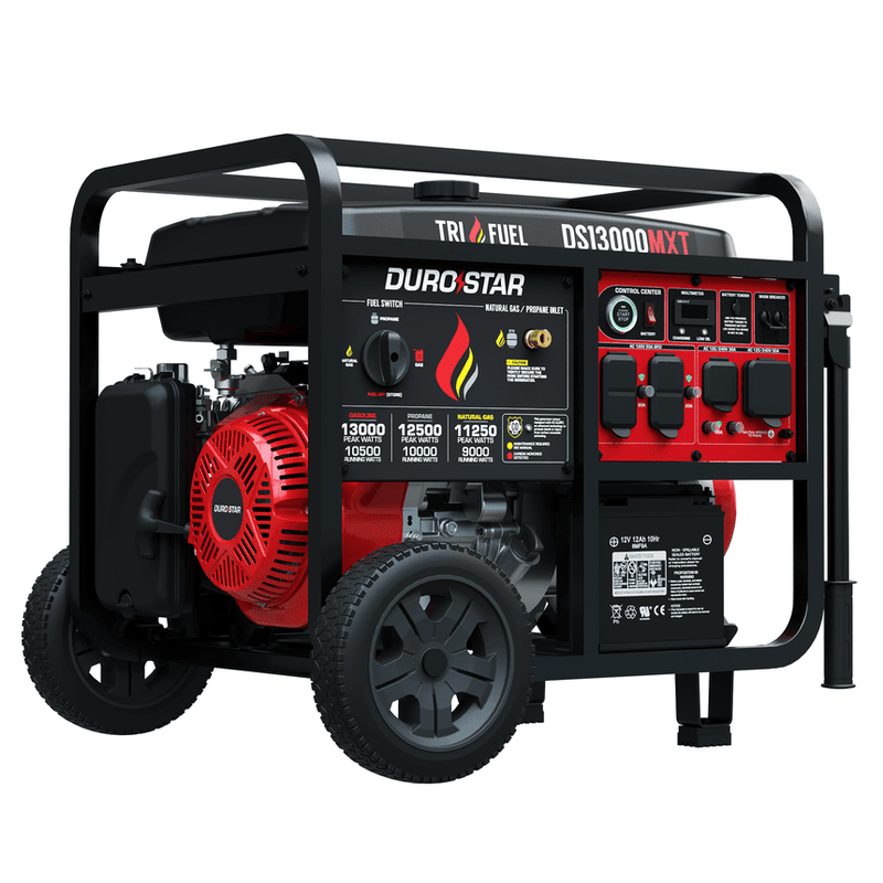 DuroStar DS13000MXT 13,000-Watt Tri-Fuel Generator - AllProGenerators