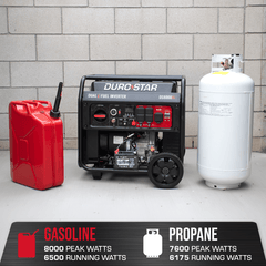 DuroStar DS8000iX 8,000W Dual-Fuel Inverter Generator - AllProGenerators