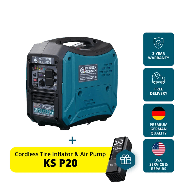 Könner & Söhnen 2000W Dual Fuel Inverter Generator | KS 2000iHS CO - AllProGenerators
