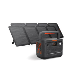 Jackery HomePower 1000 Plus v2 Black with two SolarSaga 100 Air panels