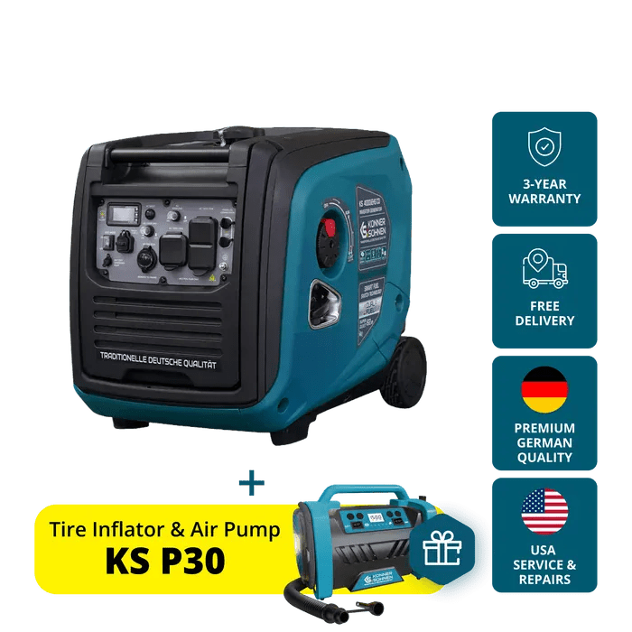 Könner & Söhnen KS 4000iEHS CO 4000W Dual Fuel Inverter Generator - AllProGenerators