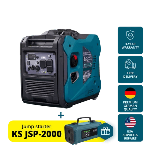 Könner & Söhnen KS 6000iEHS CO 5500W Dual Fuel Inverter Generator 120V/240V - AllProGenerators