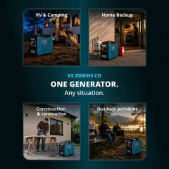 Könner & Söhnen 2000W Dual Fuel Inverter Generator | KS 2000iHS CO