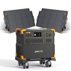 PECRON E3800LFP Solar Generator with Four 300W Panels - AllProGenerators