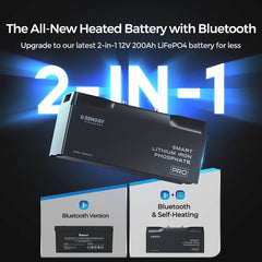 Renogy PRO 12V 200Ah Smart LiFePO4 Battery with Bluetooth & Self-Heating - AllProGenerators