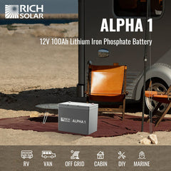 Rich Solar ALPHA 1 12V 100Ah LiFePO4 Battery - AllProGenerators