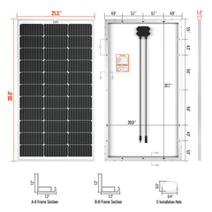 Rich Solar MEGA 100 100W 12V Solar Panel - AllProGenerators