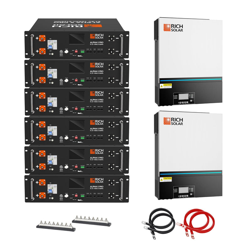 Rich Solar 13kW 120/240V Backup Kit | 30.72kWh Battery - AllProGenerators