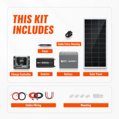 Rich Solar RS-CK200 included components and mounting hardware