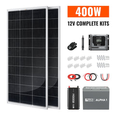 Rich Solar RS-CK400 complete kit panels battery inverter and cables