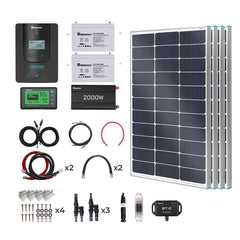 Renogy 400W 12V Complete Solar Kit with Two 100Ah Self-Heating Lithium Batteries - AllProGenerators