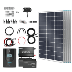 Renogy 400W 12V Complete Solar Kit with Two 100Ah Self-Heating Lithium Batteries - AllProGenerators