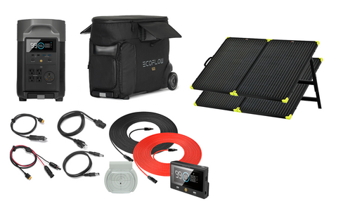 Ecoflow DELTA PRO - 3600W / 3600WH Power Station -With Folding Solar Panels Kit