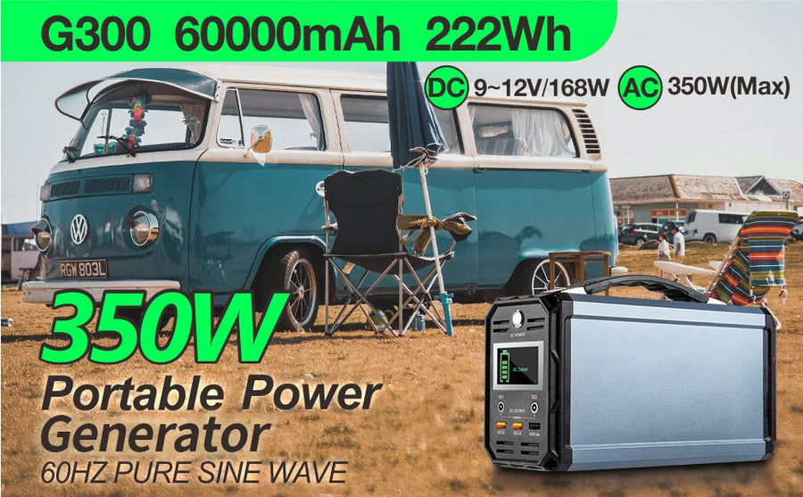 FlashFish 300W Solar Generator 60000mAh Portable Power Station - AllProGenerators