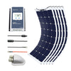 ACOPOWER 550Watts Flexible Solar RV Kit w/ 40A MPPT Charge Controller, Solar Cable Wire,Tray Cable and Y Branch Connectors,Cable Entry Housing for Marine, RV, Boat, Caravan