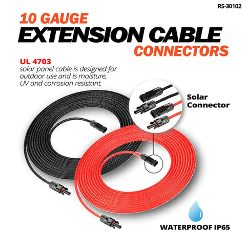 Image of 10 Gauge 20 Feet Solar Extension Cable