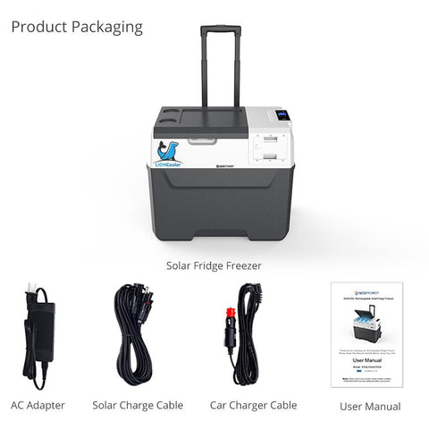 Image of ACOPOWER LionCooler X40A Combo, 42 Quarts Solar Freezer & Extra 173Wh Battery (2 Batteries)