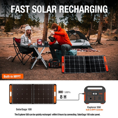 Image of Jackery Solar Generator 550 with 1 Solar Panel 100W 550-Watt Hour Portable Solar Generator