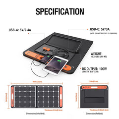 Jackery Solar Generator 550 with 1 Solar Panel 100W 550-Watt Hour Portable Solar Generator