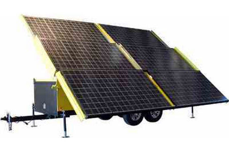Solar Powered Generator - 18 Kilowatts Max Output - 120/240 Volts AC 3 Phase - On 30' Trailer