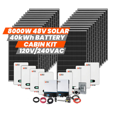 Image of Rich Solar 8000W 48V 120/240VAC Cabin Kit