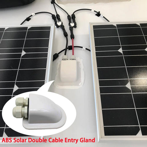 Image of ACOPOWER 440Watts Flexible Solar RV Kit w/ 40A Waterproof Charge Controller, Solar Cable Wire,Tray Cable and Y Branch Connectors,Cable Entry Housing for Marine, RV, Boat, Caravan