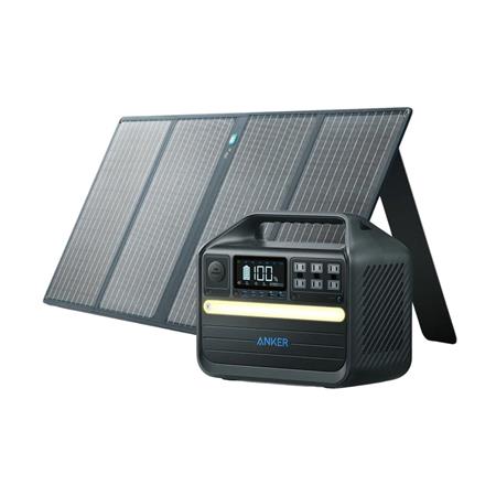 Image of Anker Solar Generator 555 with Solar Panels